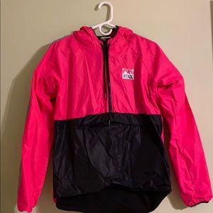 PINK Fleece Lined Rain Coat